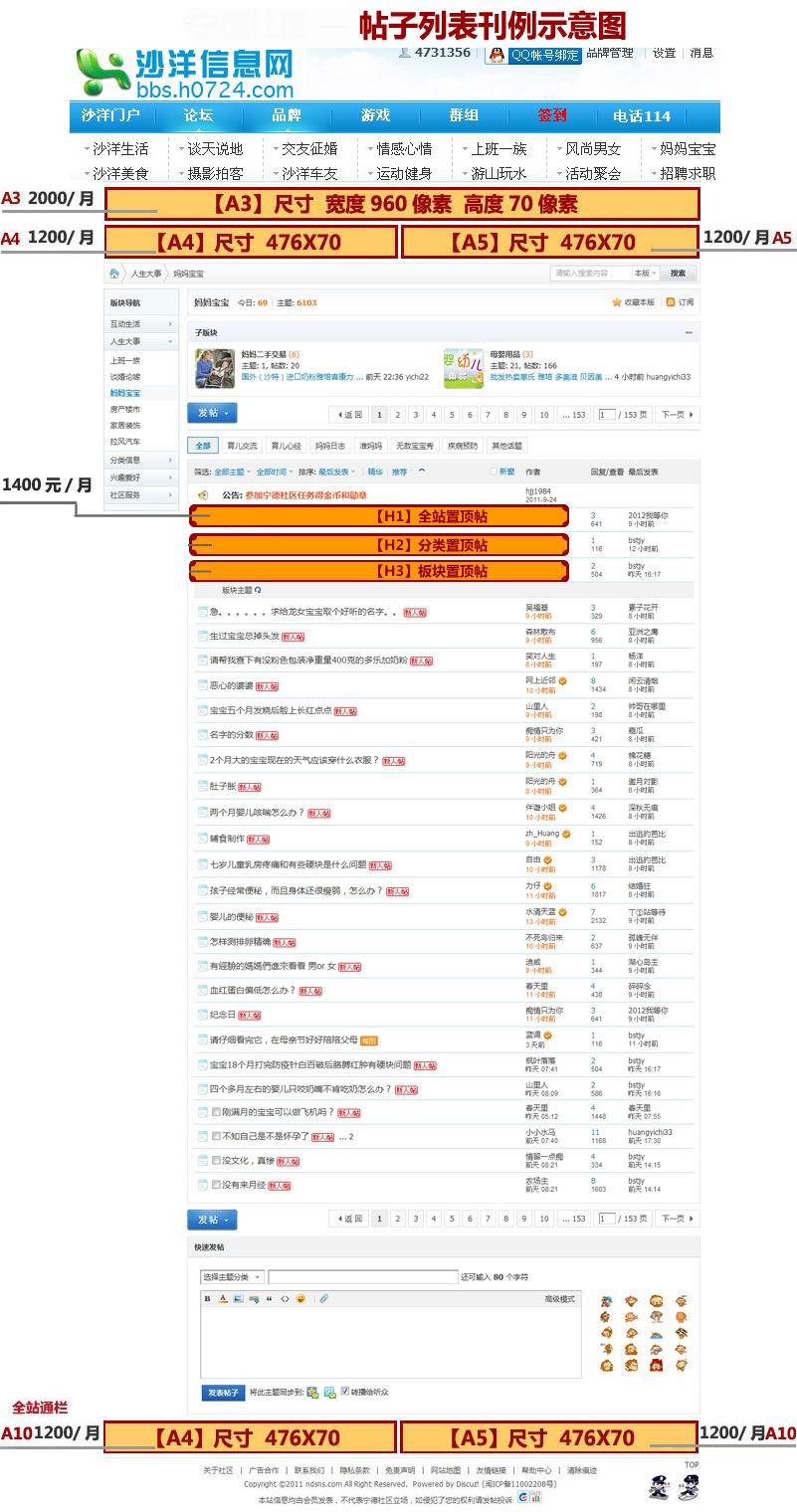 沙洋信息网帖子列表广告报价